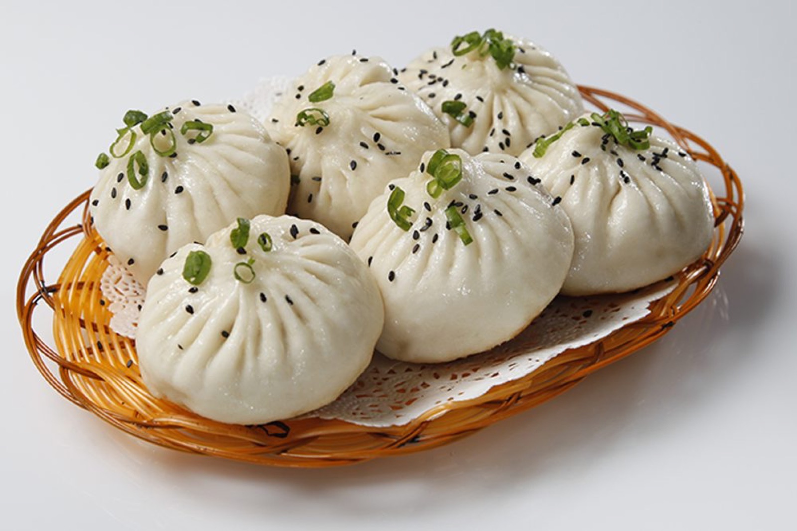 Pan fried pork bun golden crispy bottom